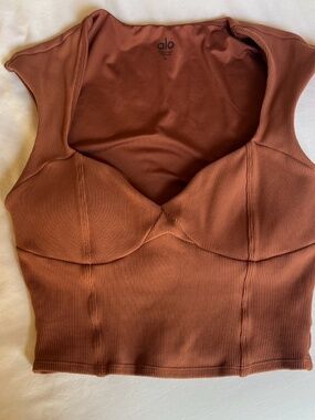 Alo Top Tan/Brown/Burnt Orange Color (TIGHT FITTING!)